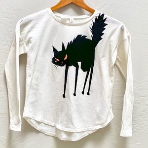 GAP Girls Scaredy Cat Halloween 🎃 Tee Sz L